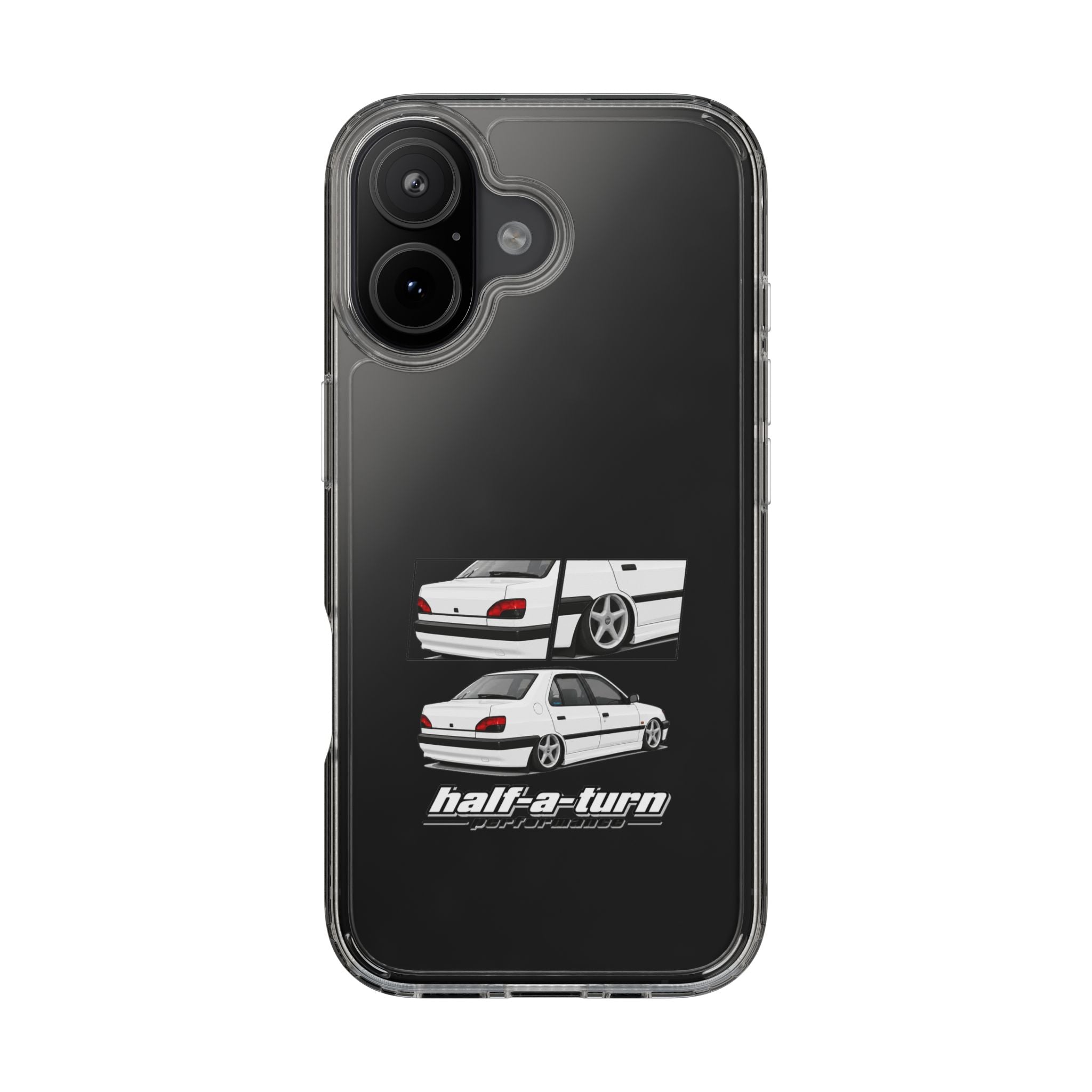 WHITE 306 SEDAN PHONE CASES