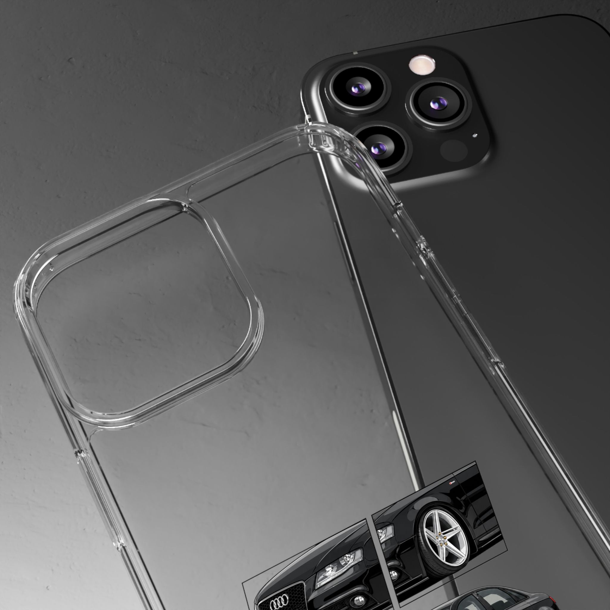 BLACK B8 AUDI A4 PHONE CASES
