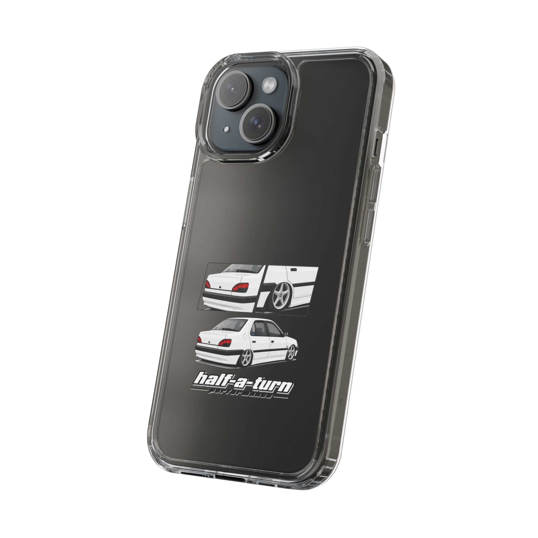 WHITE 306 SEDAN PHONE CASES