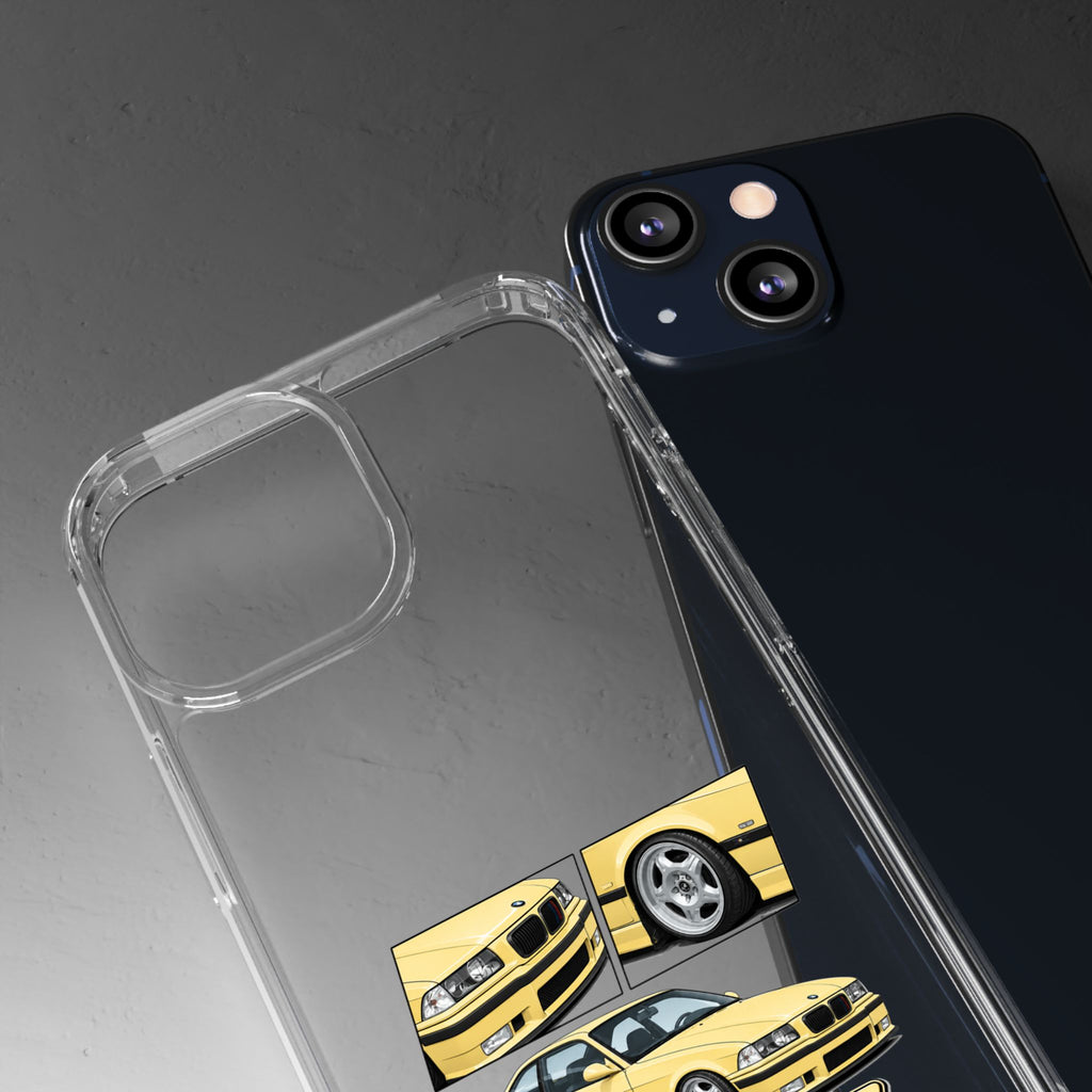 YELLOW BMW E36 PHONE CASE