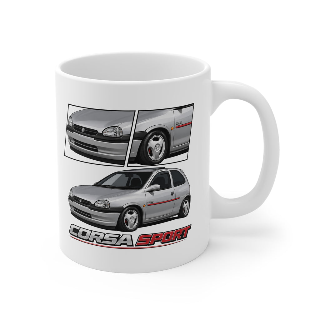 SILVER VAUXHALL CORSA B SPORT MUG