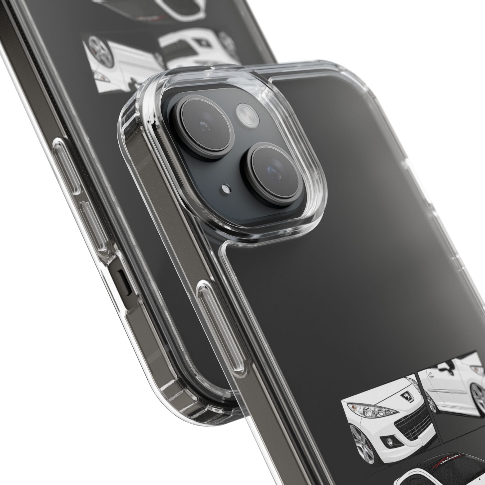 WHITE PEUGEOT 207 PHONE CASES
