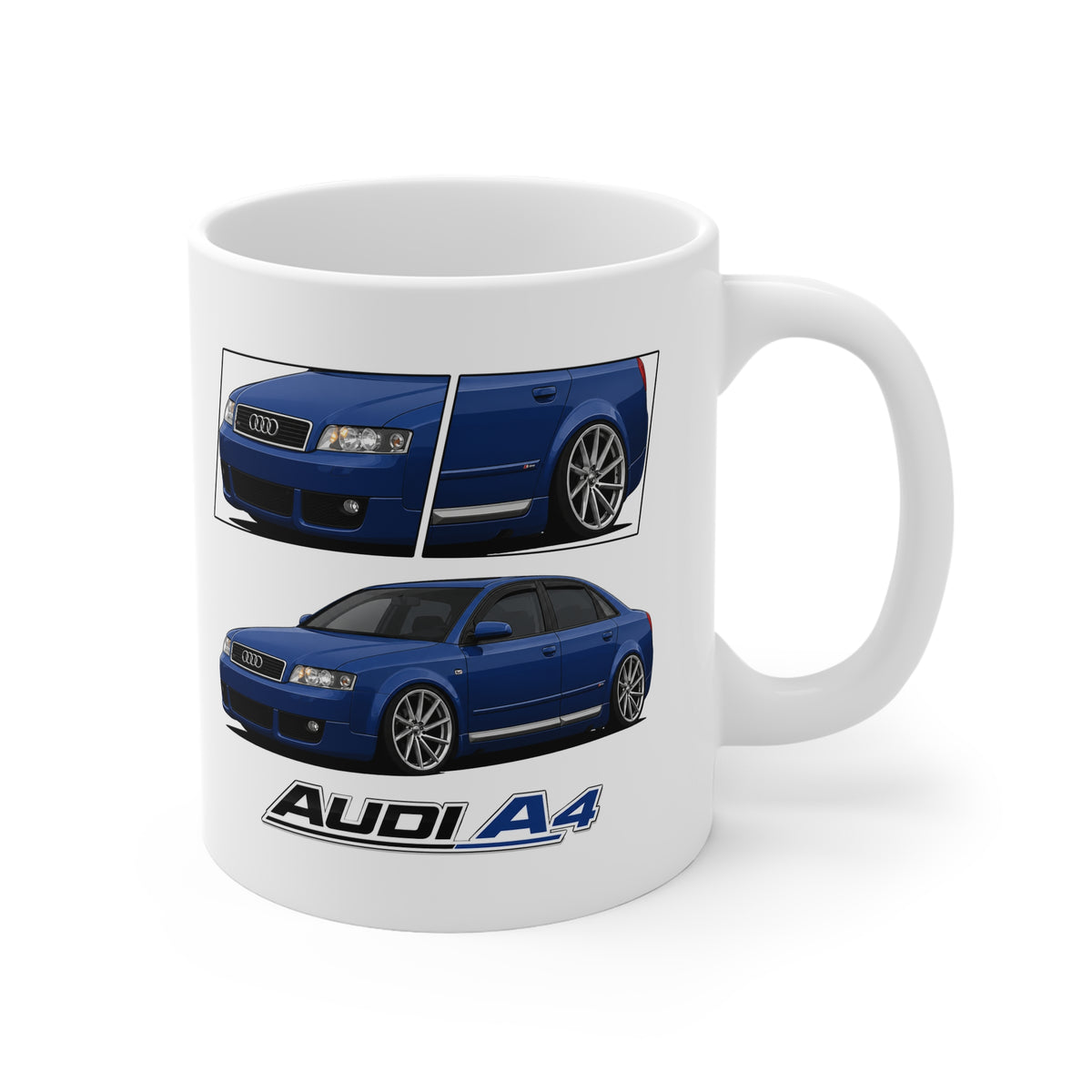 BLUE AUDI A4 MUG