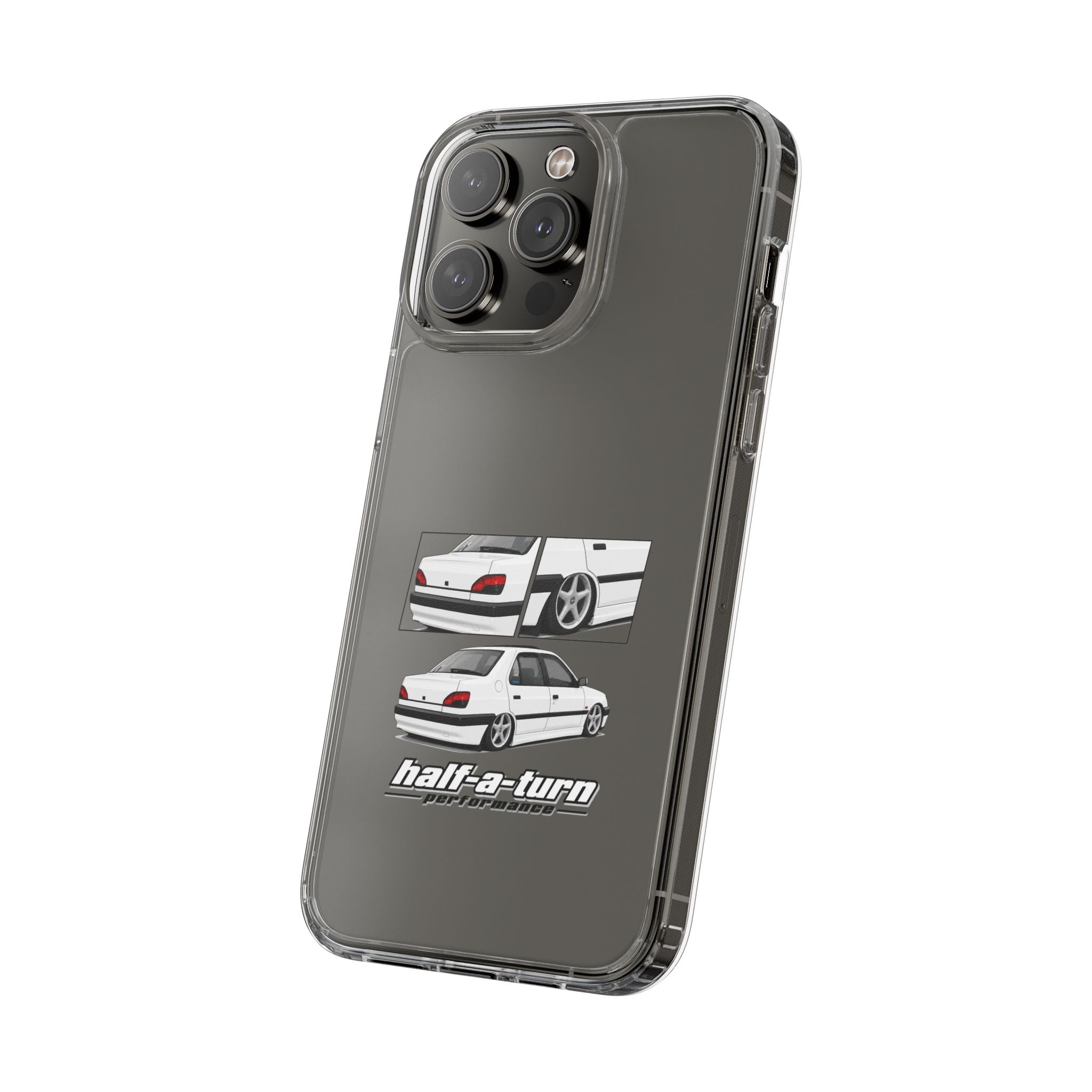WHITE 306 SEDAN PHONE CASES