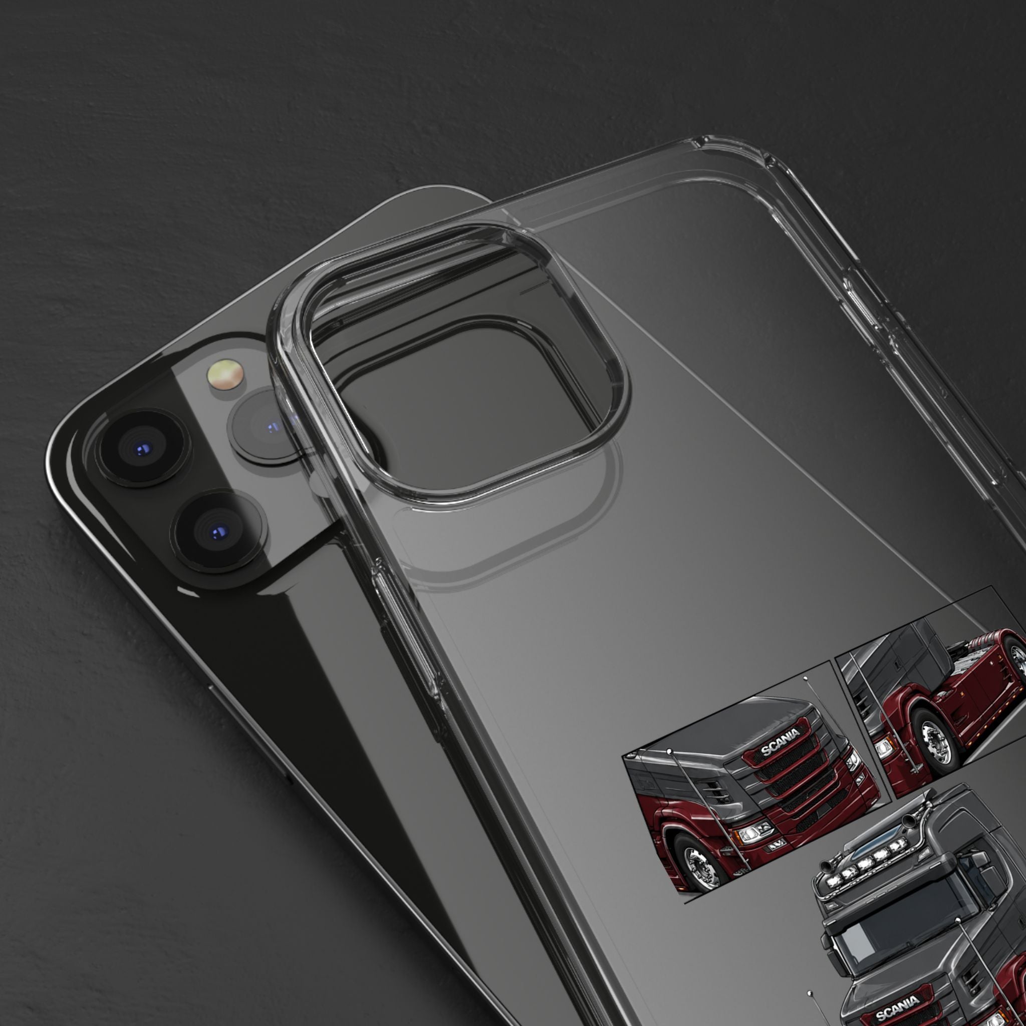 GREYBURGANDY SCANIA T-CAB PHONE CASES