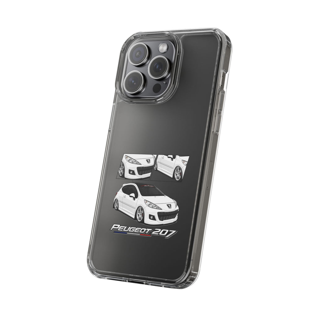 WHITE PEUGEOT 207 PHONE CASES