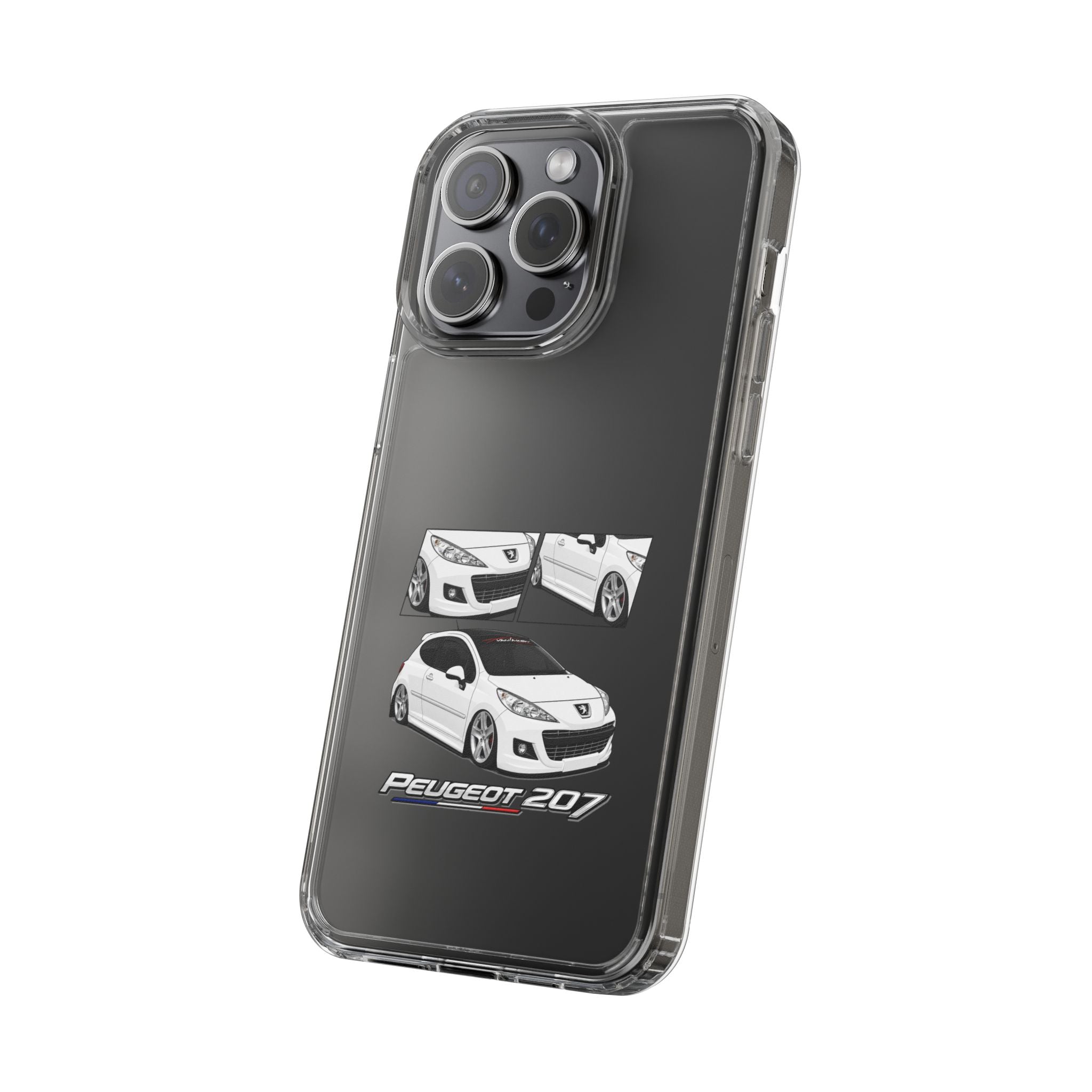 WHITE PEUGEOT 207 PHONE CASES