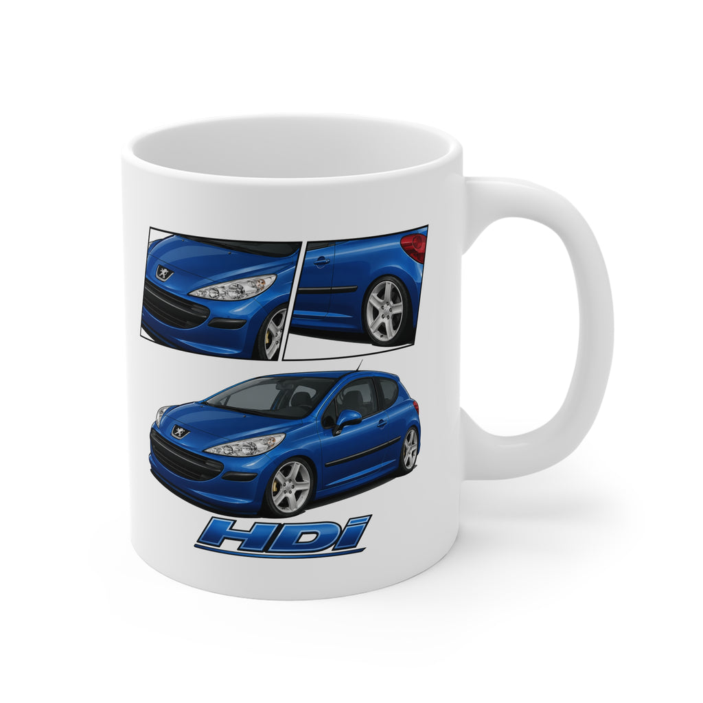 BLUE PEUGEOT 207 MUG