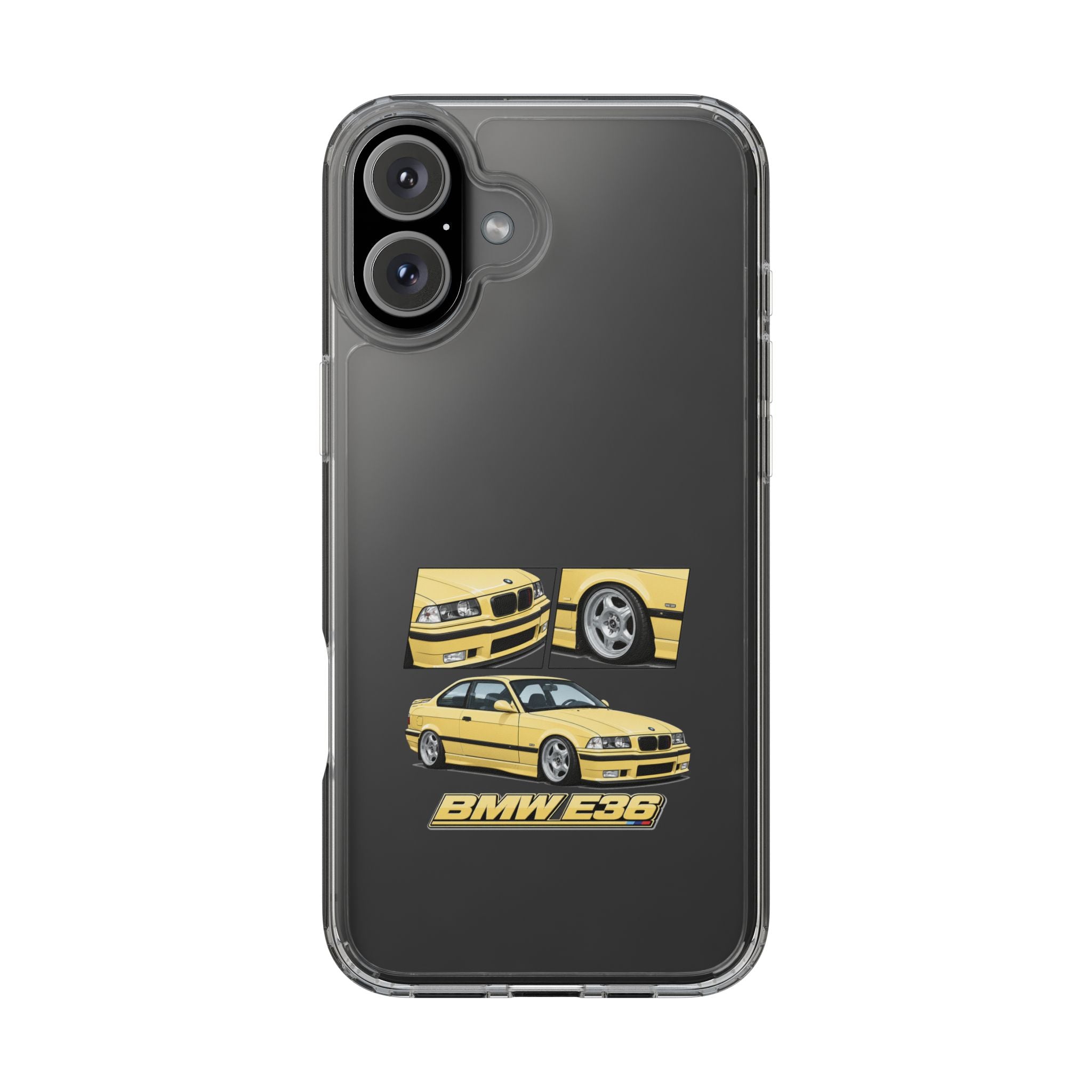 YELLOW BMW E36 PHONE CASE