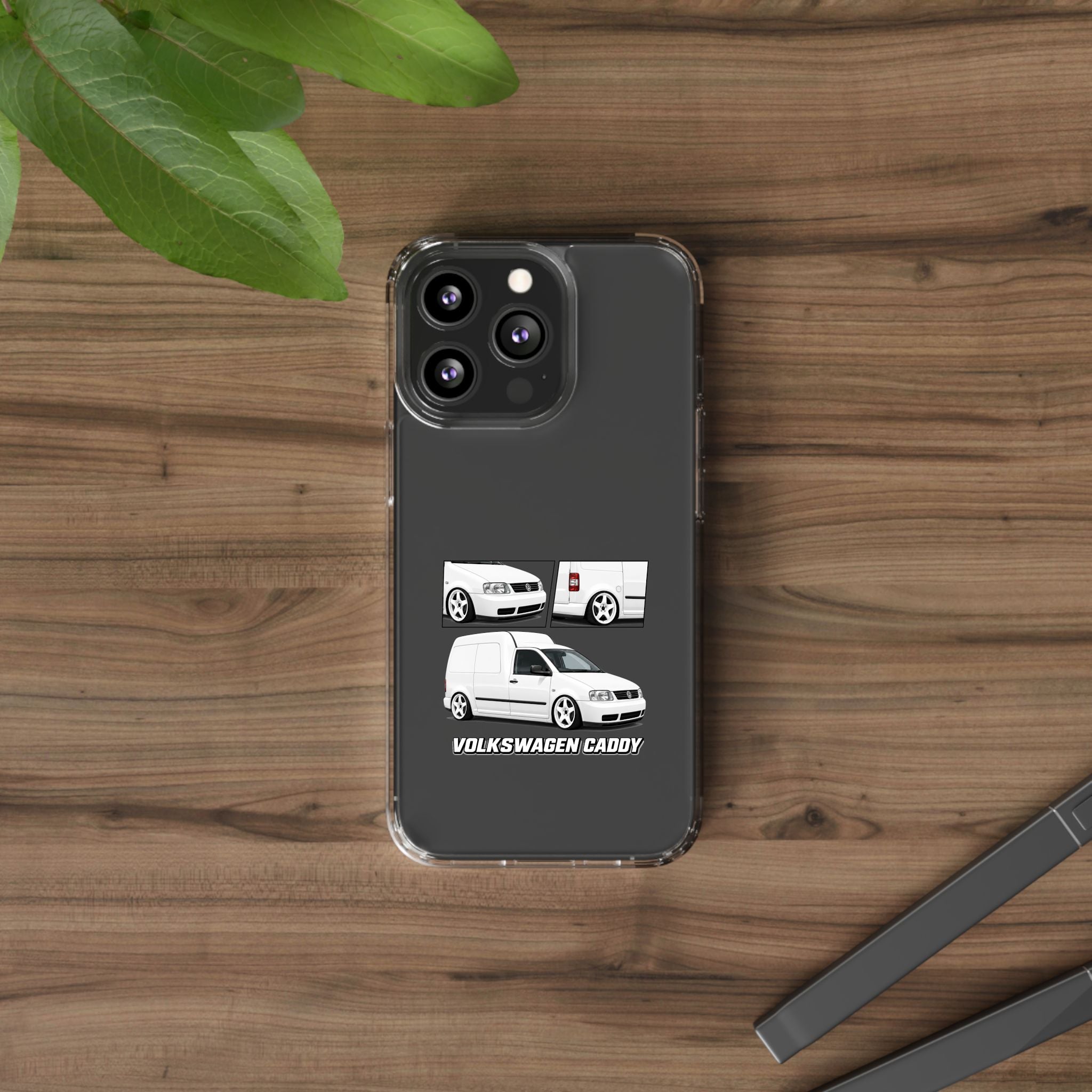 WHITE VW CADDY PHONE CASES