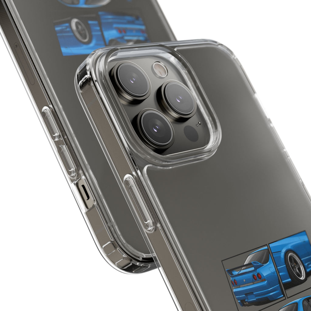 BLUE SKYLINE R33 PHONE CASE