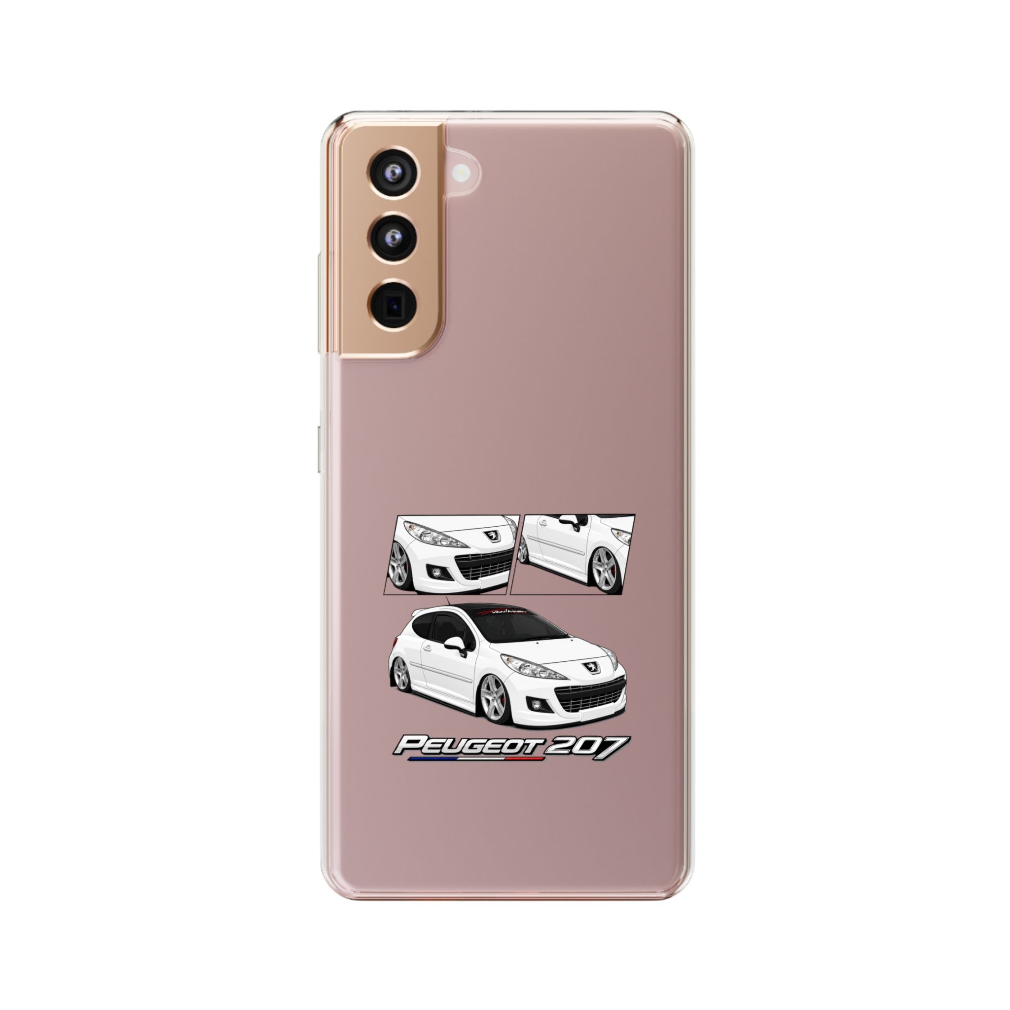 WHITE PEUGEOT 207 PHONE CASES