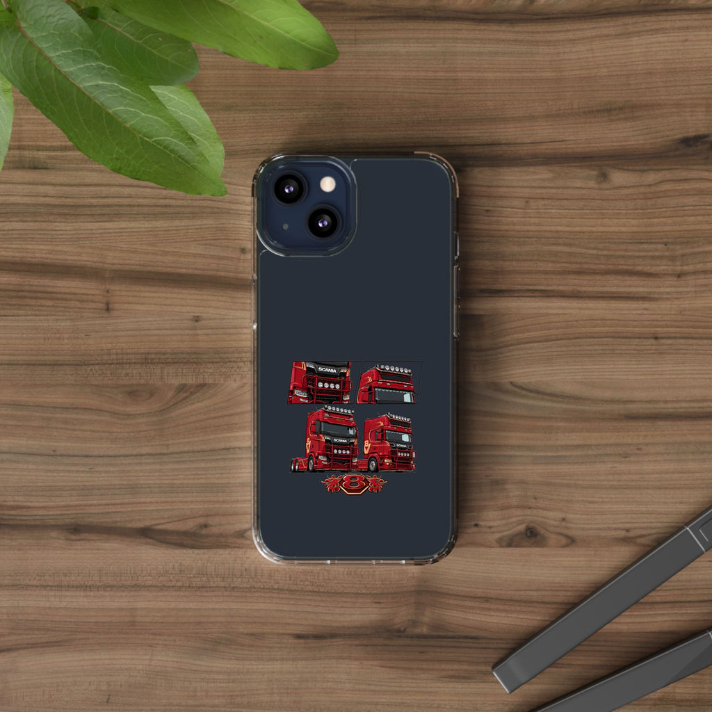 2 RED SCANIA S-SERIES PHONE CASES
