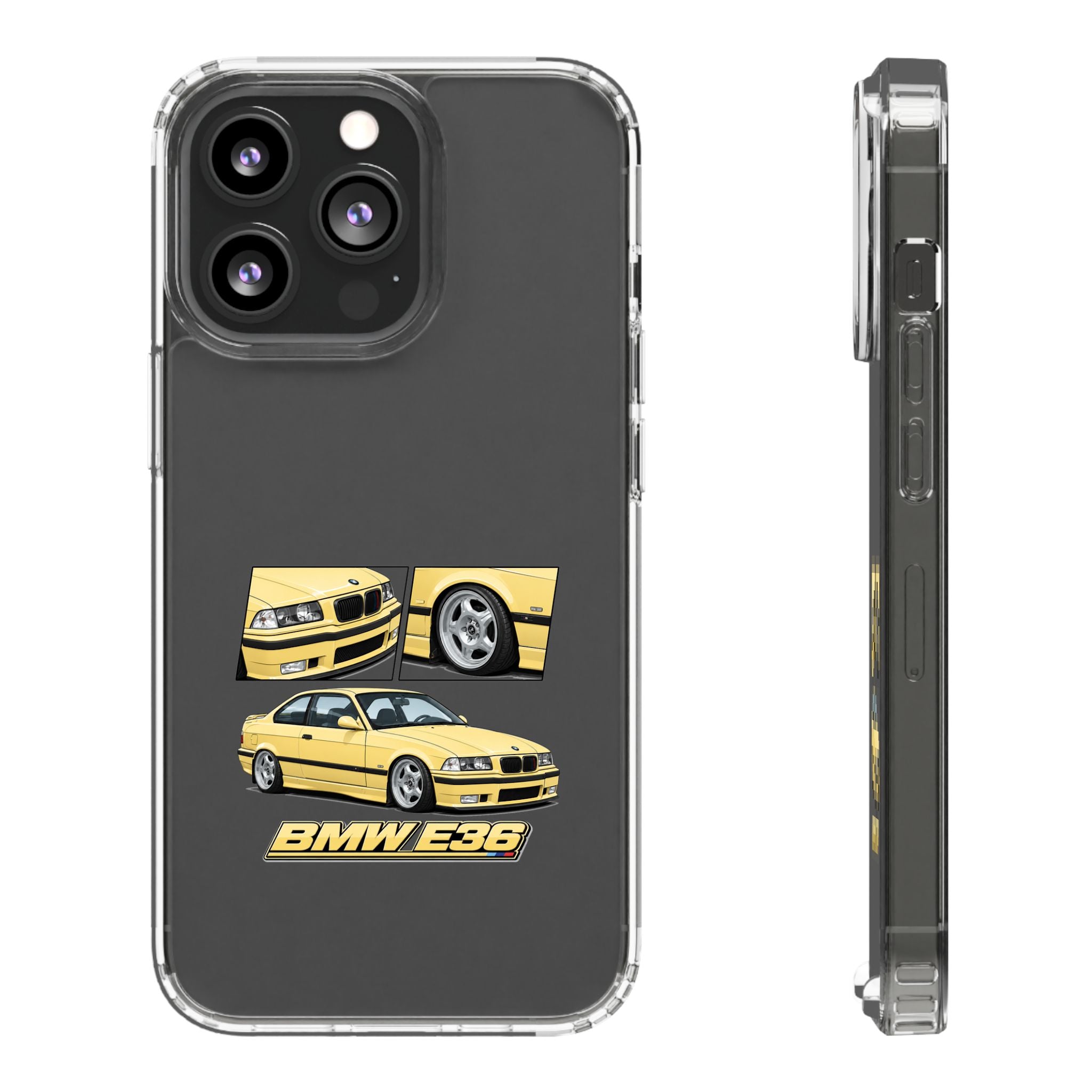 YELLOW BMW E36 PHONE CASE