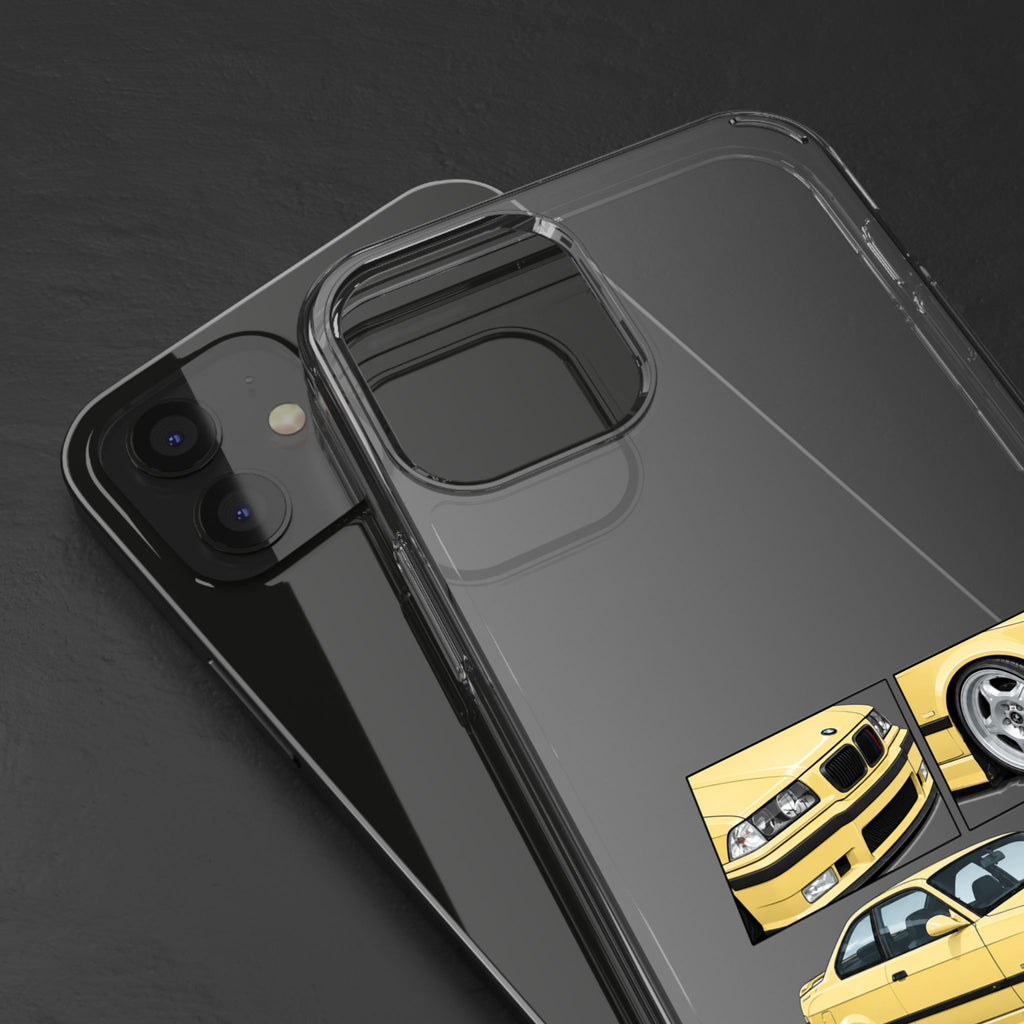 YELLOW BMW E36 PHONE CASE