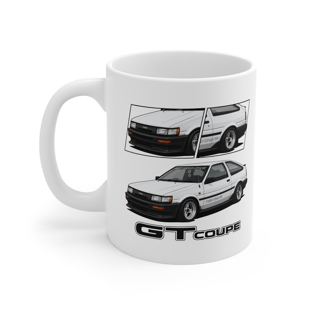 WHITE TOYOTA AE86 TWIN CAM MUG