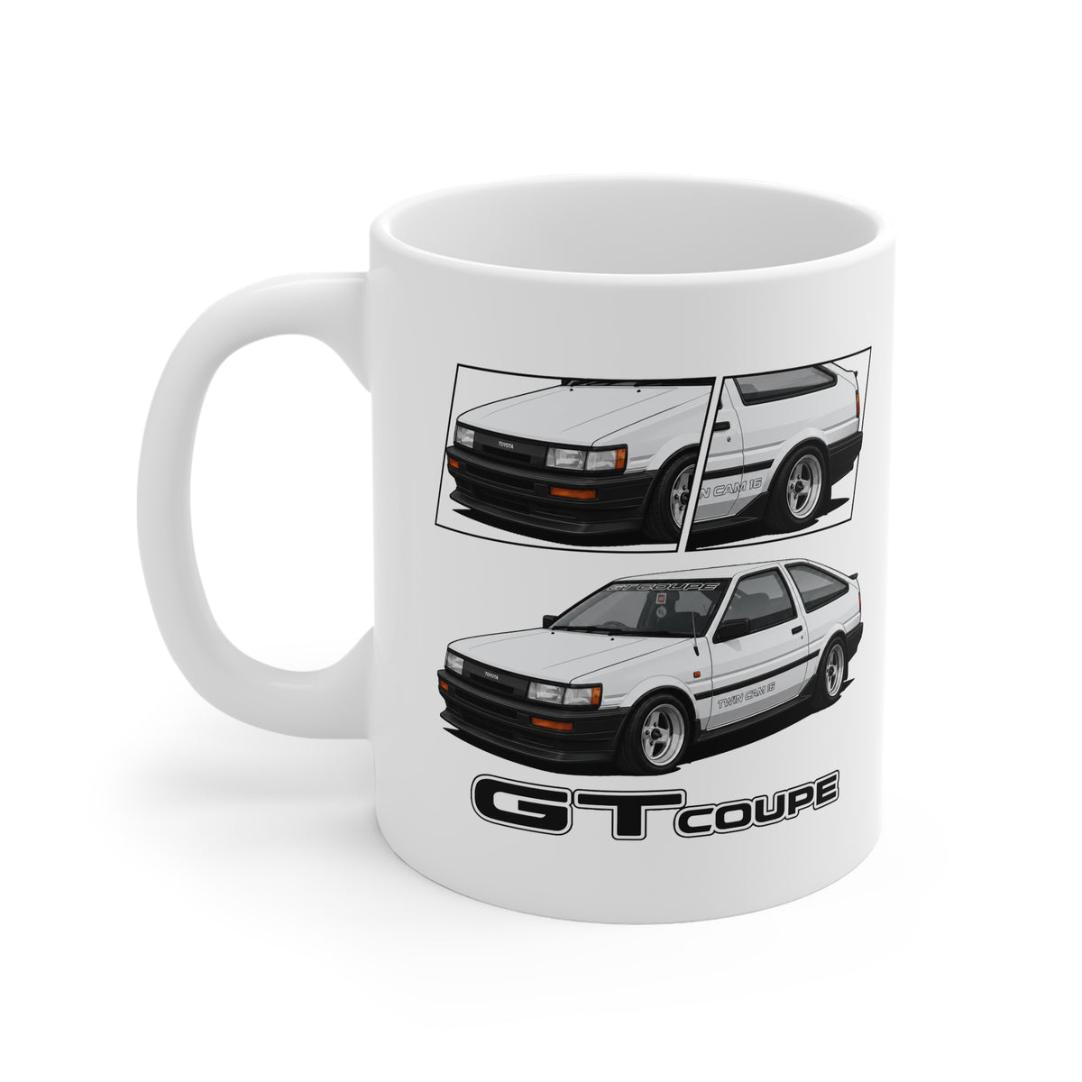 WHITE TOYOTA AE86 TWIN CAM MUG