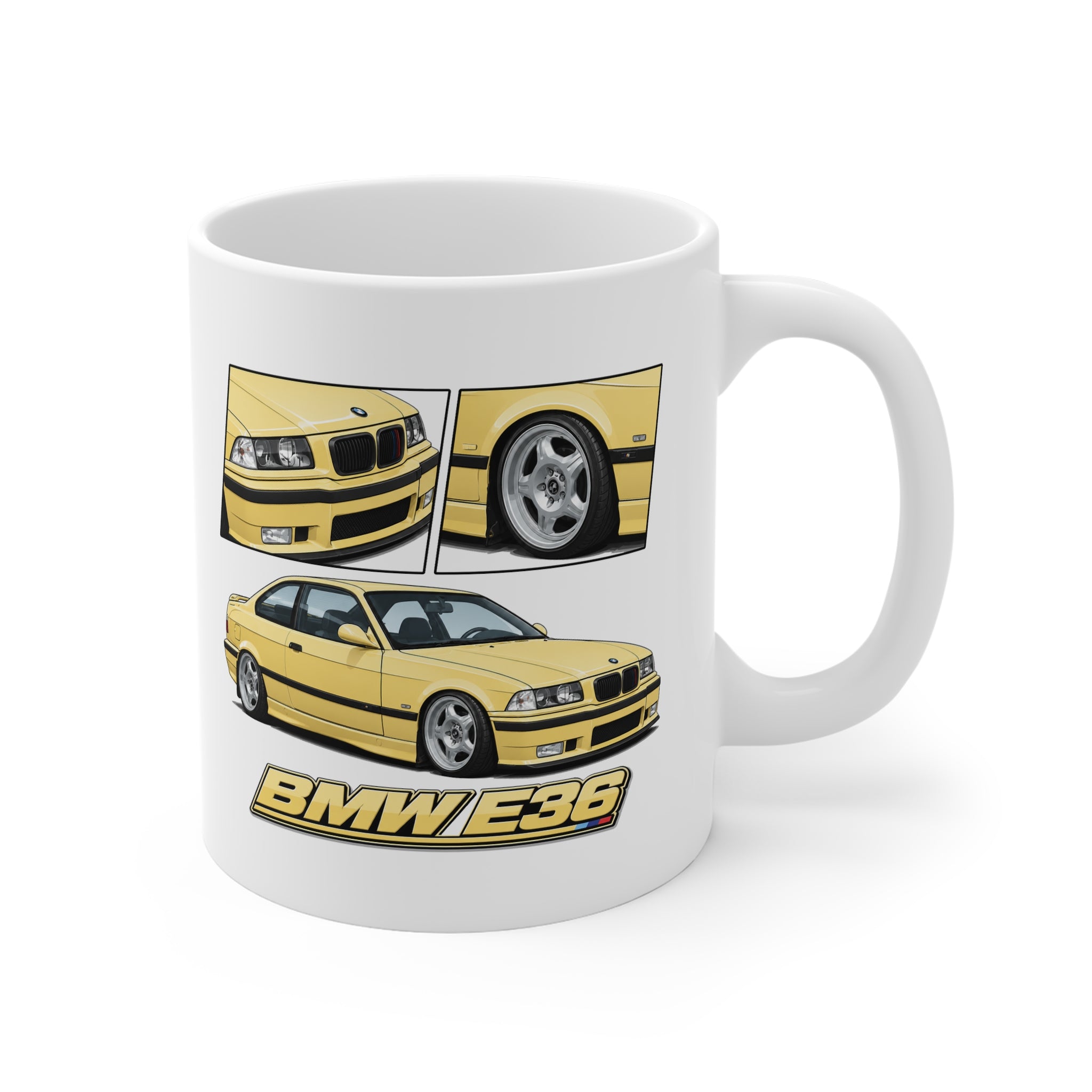 YELLOW BMW E36 MUG