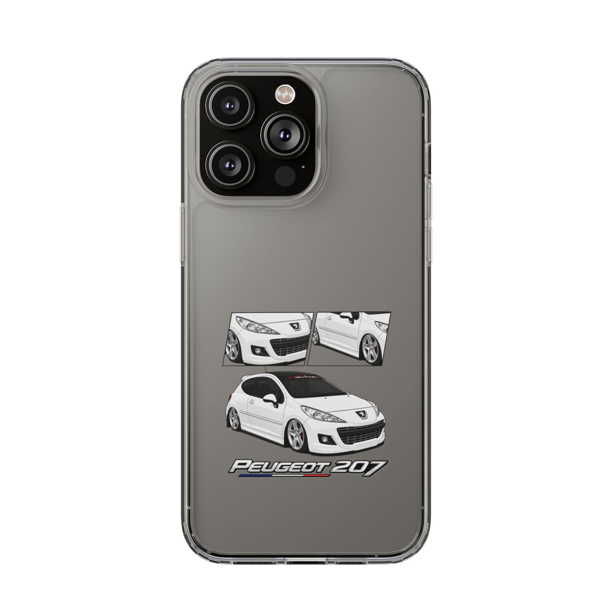 WHITE PEUGEOT 207 PHONE CASES
