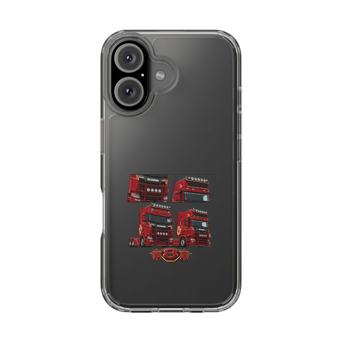 2 RED SCANIA S-SERIES PHONE CASES