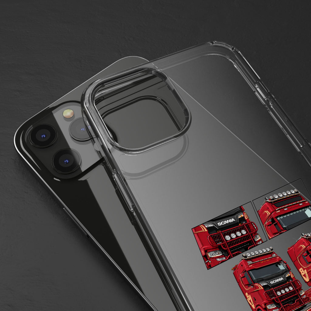 2 RED SCANIA S-SERIES PHONE CASES