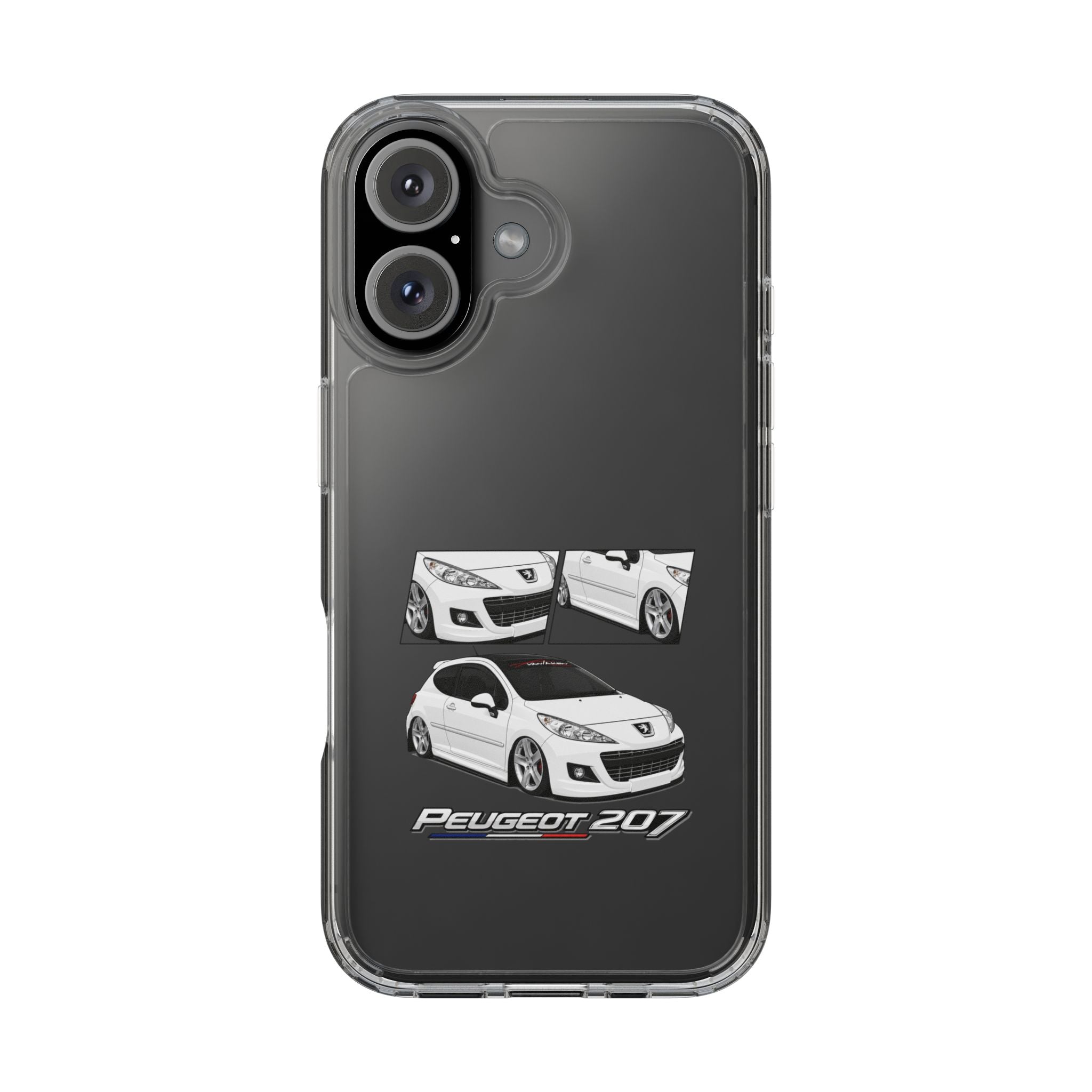 WHITE PEUGEOT 207 PHONE CASES