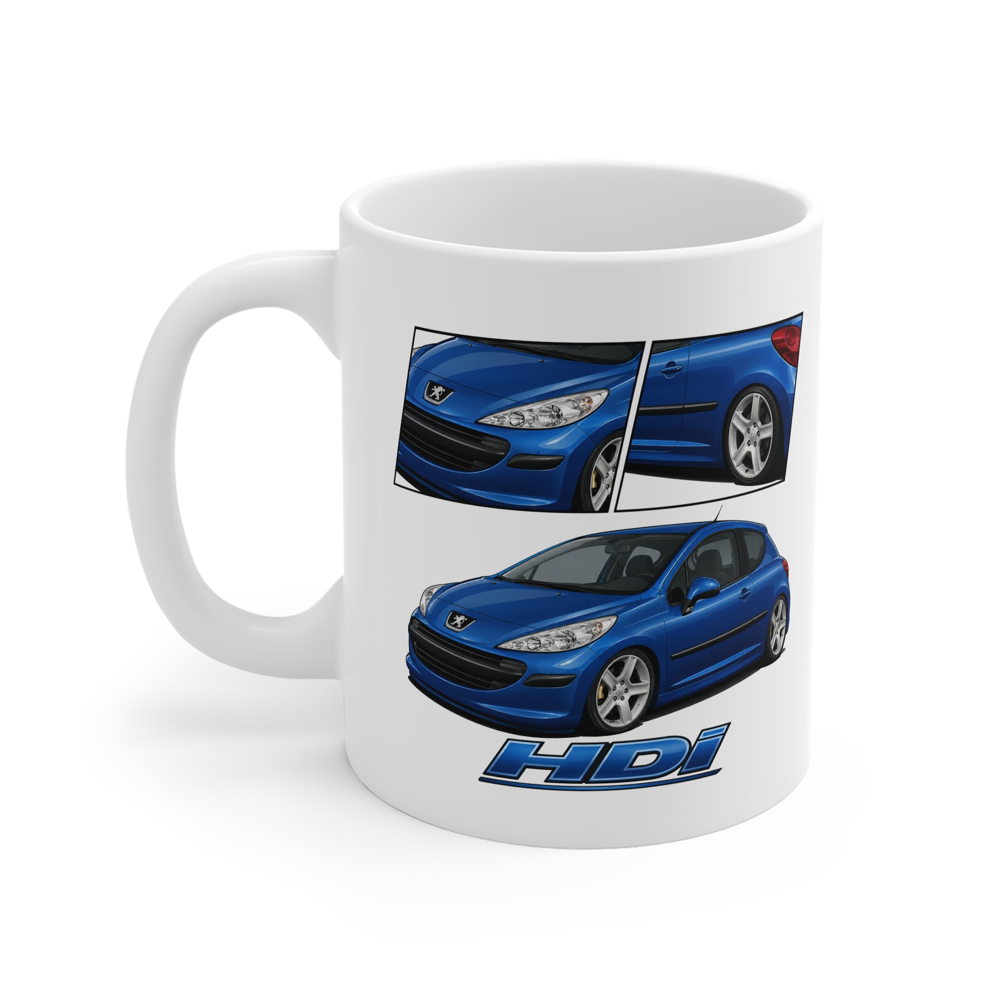 BLUE PEUGEOT 207 MUG