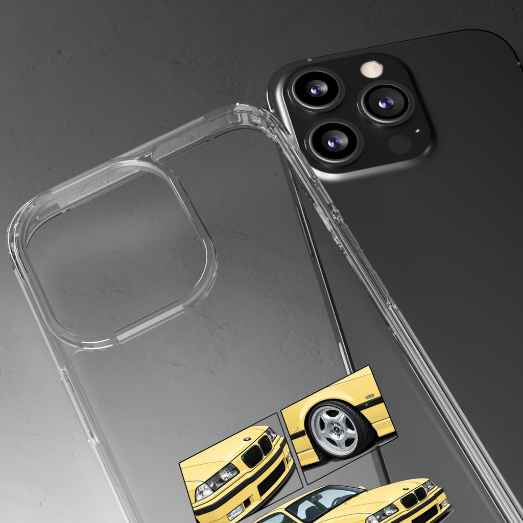 YELLOW BMW E36 PHONE CASE