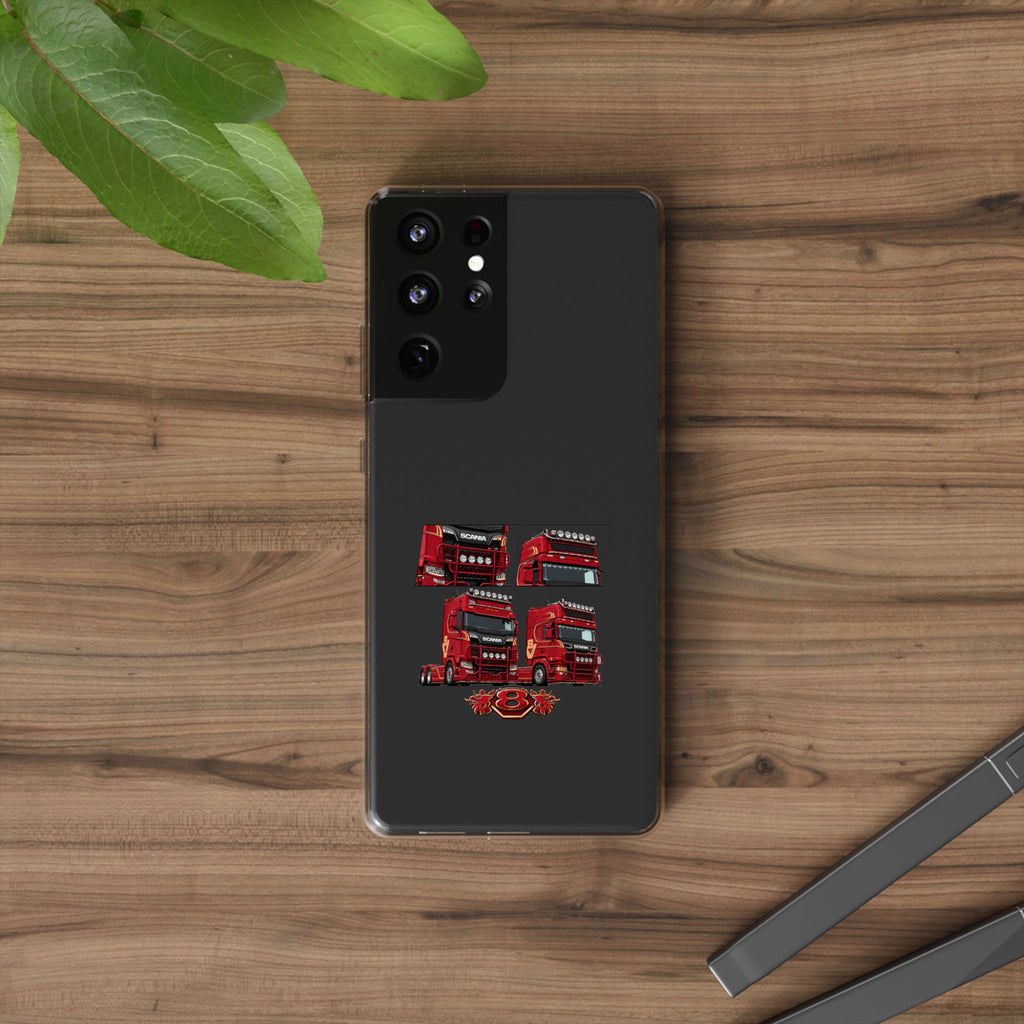 2 RED SCANIA S-SERIES PHONE CASES