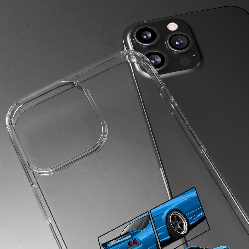 BLUE SKYLINE R33 PHONE CASE