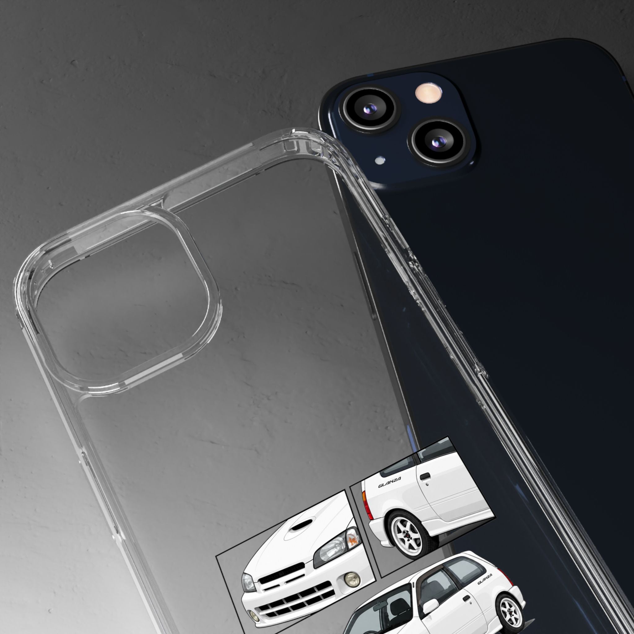 WHITE TOYOTA GLANZA PHONE CASES