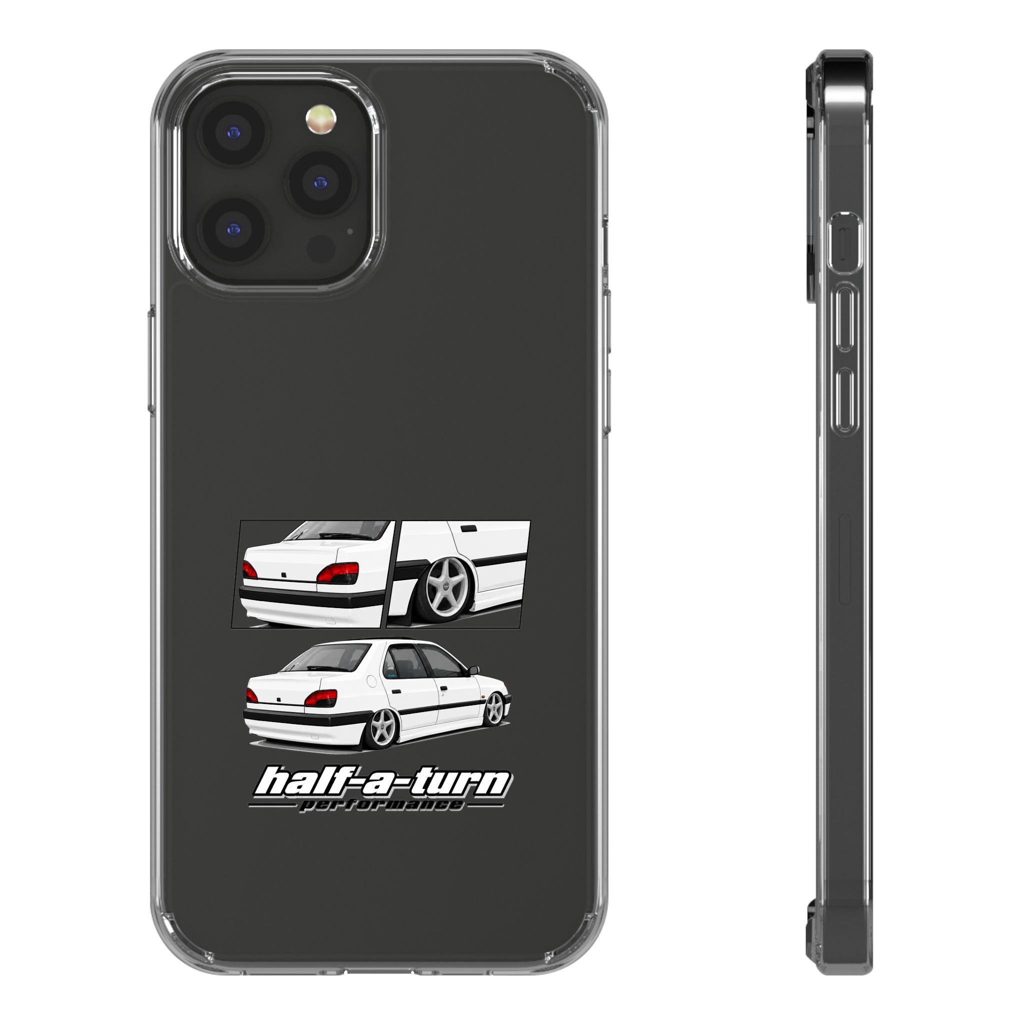 WHITE 306 SEDAN PHONE CASES
