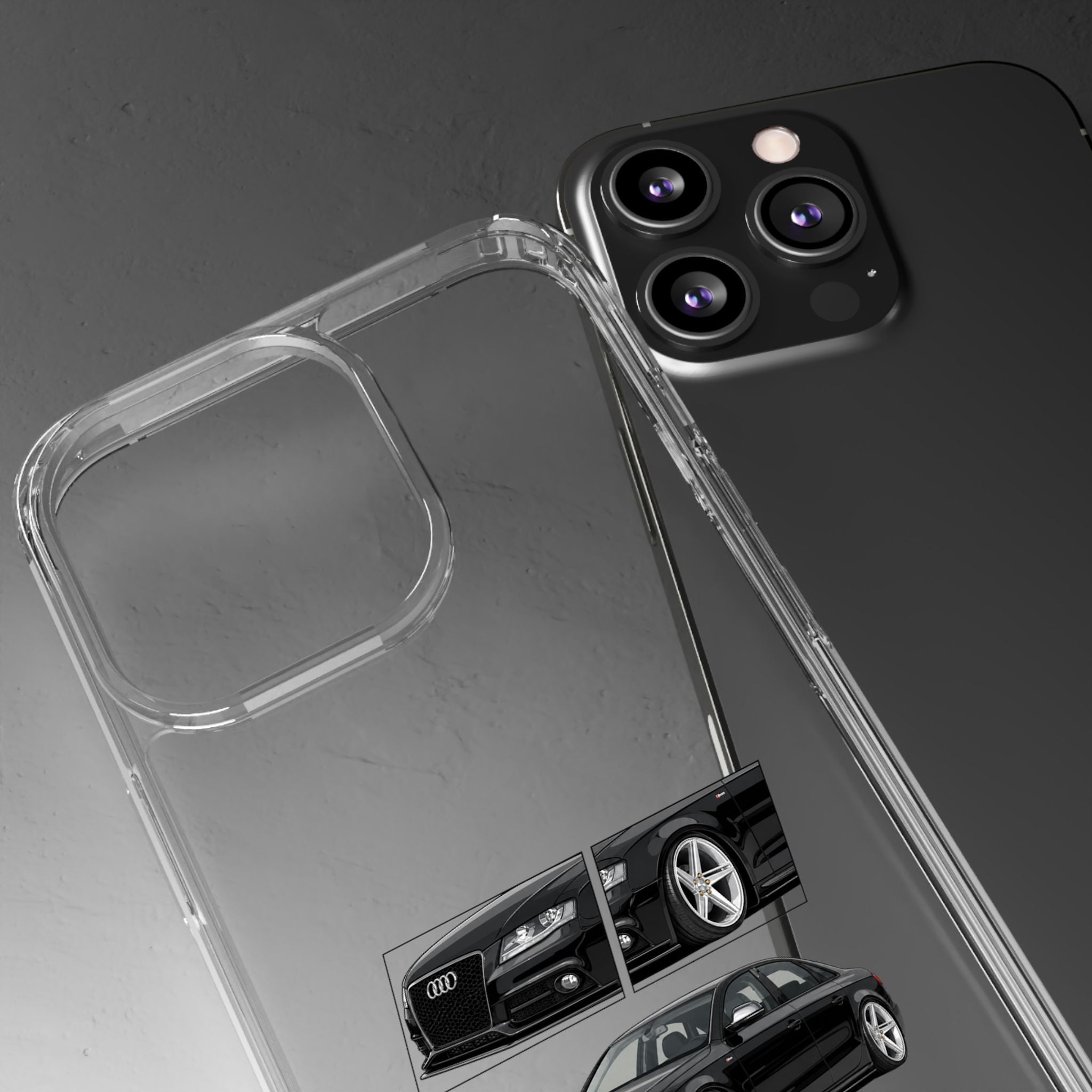 BLACK B8 AUDI A4 PHONE CASES