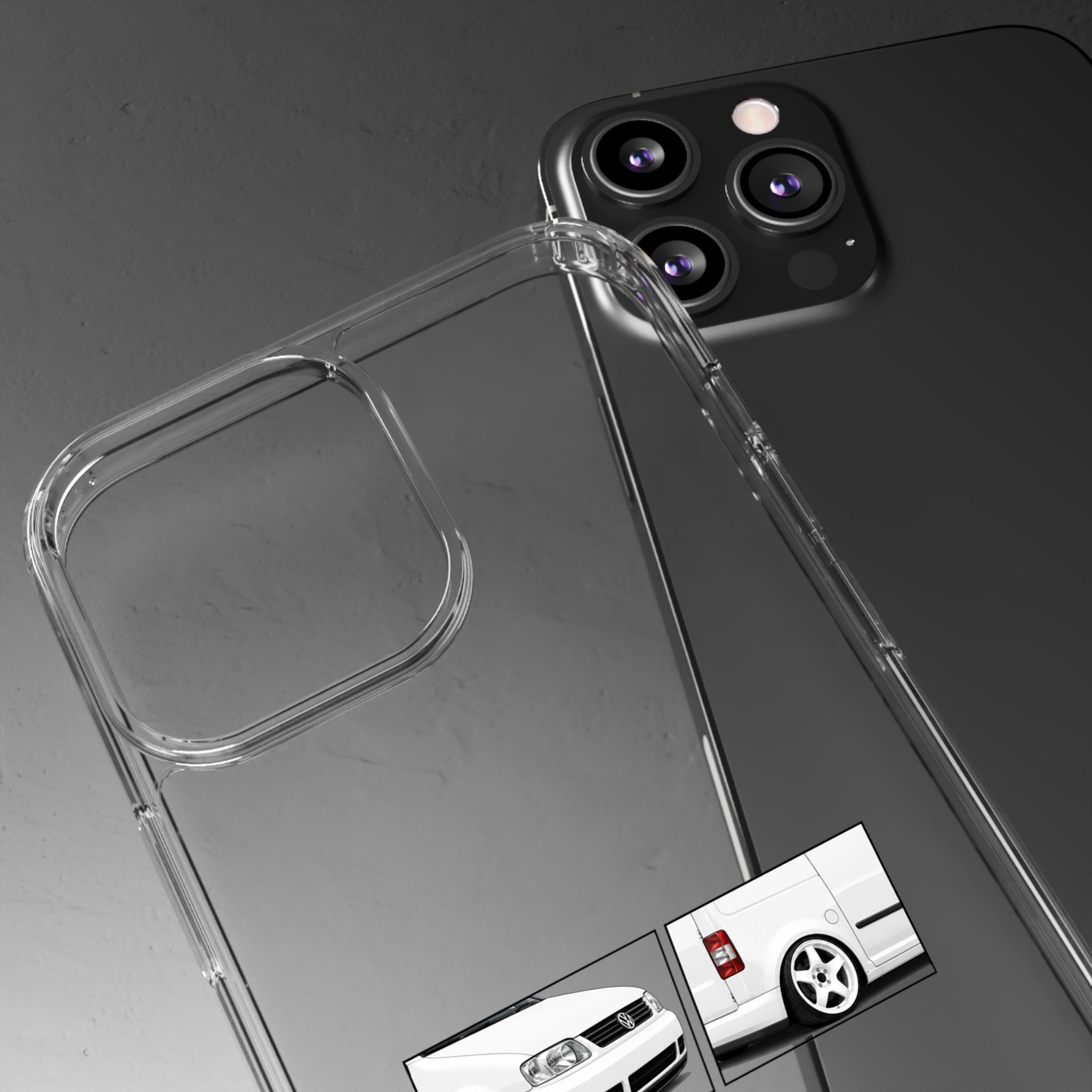 WHITE VW CADDY PHONE CASES