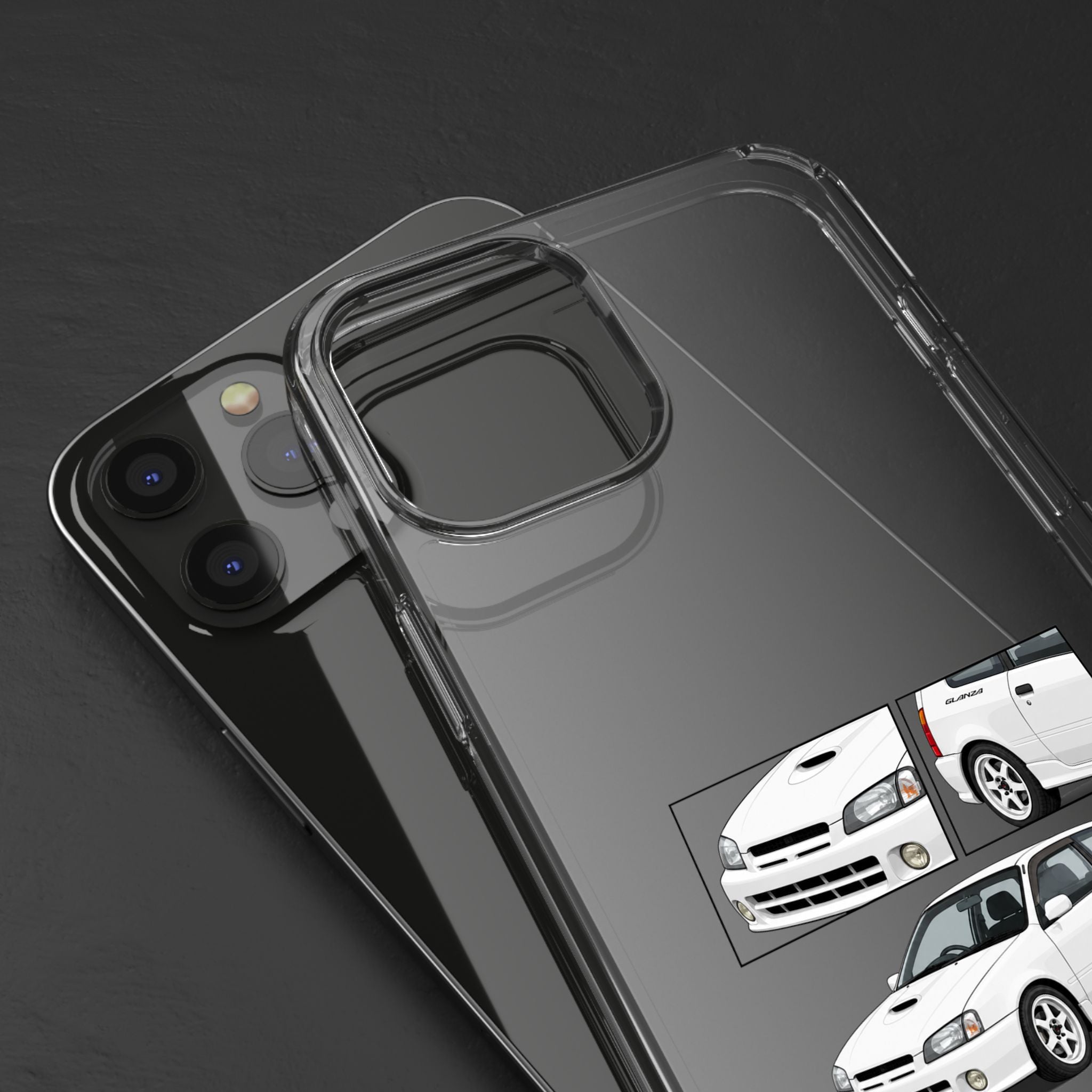 WHITE TOYOTA GLANZA PHONE CASES