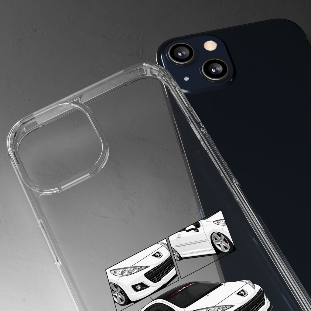 WHITE PEUGEOT 207 PHONE CASES