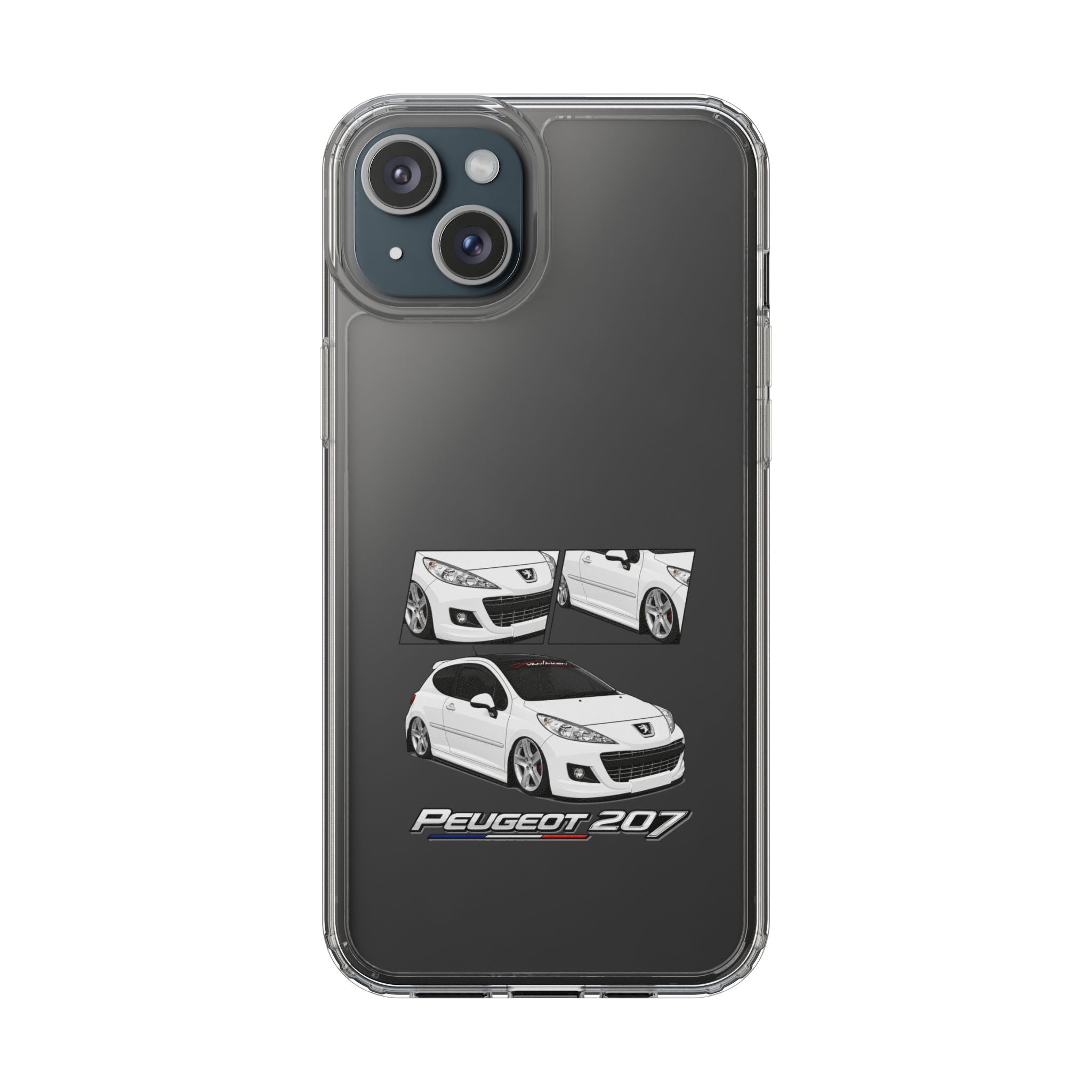 WHITE PEUGEOT 207 PHONE CASES