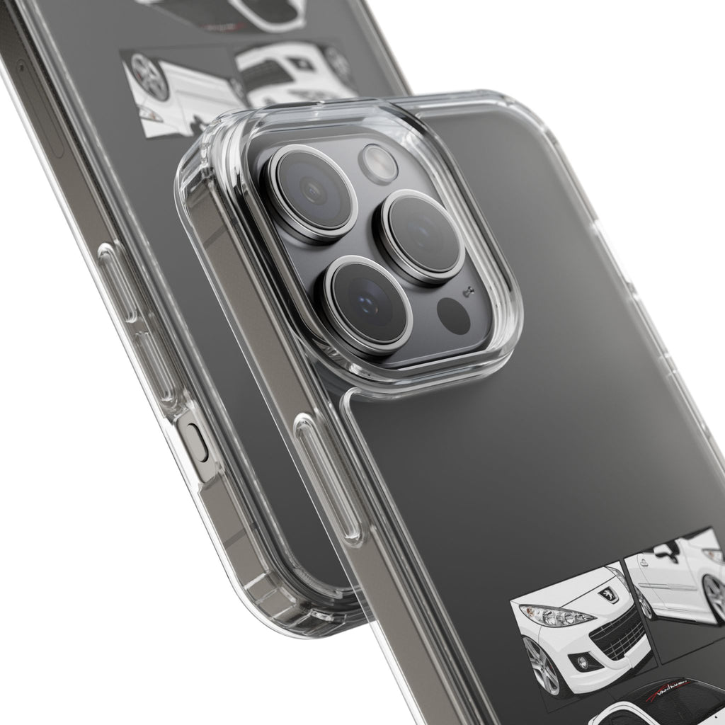 WHITE PEUGEOT 207 PHONE CASES