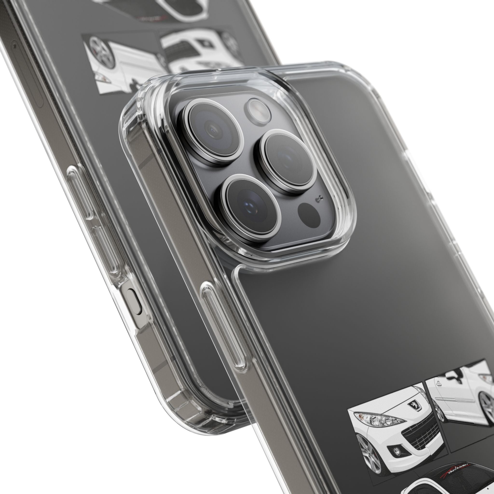 WHITE PEUGEOT 207 PHONE CASES