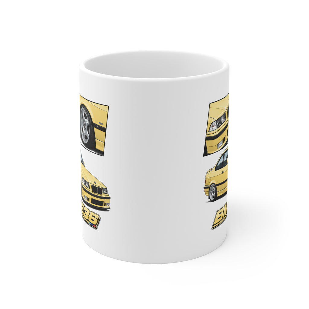 YELLOW BMW E36 MUG