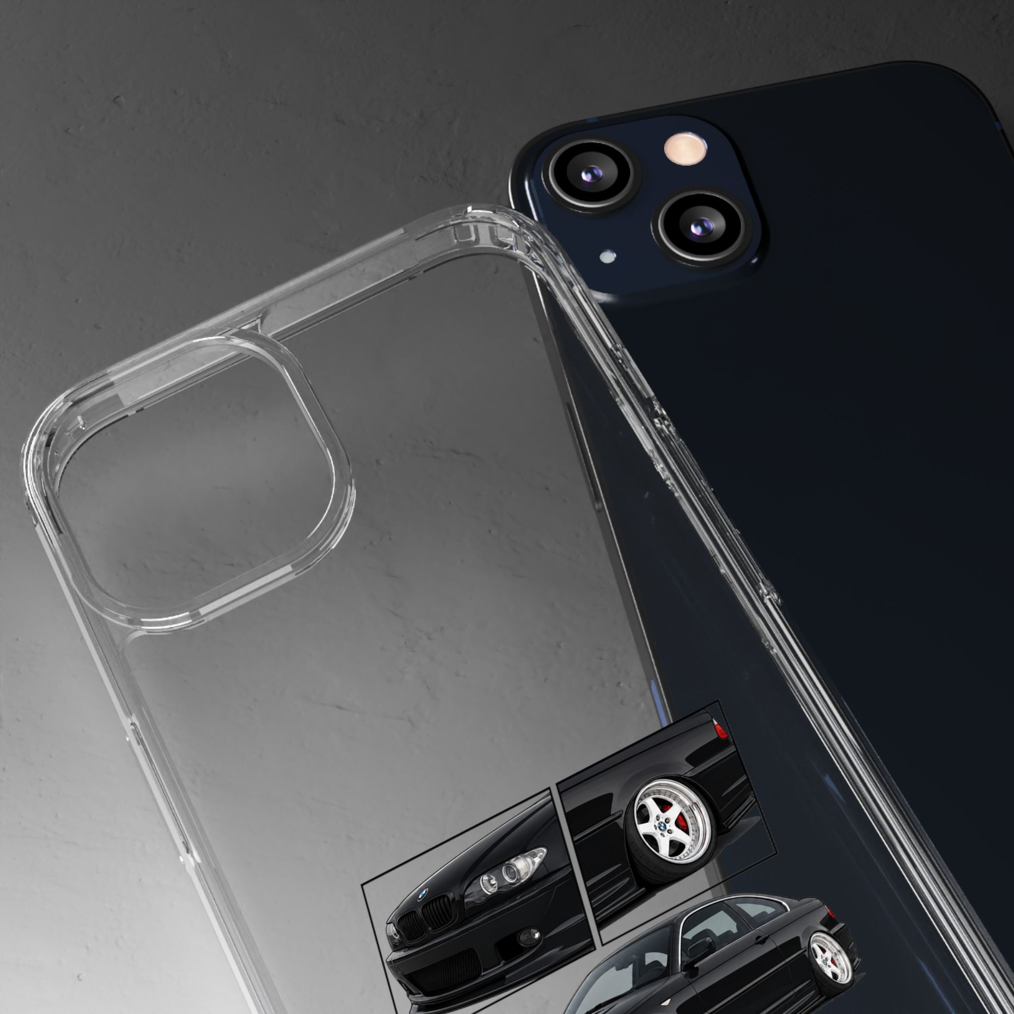 BLACK BMW E46 PHONED CASES
