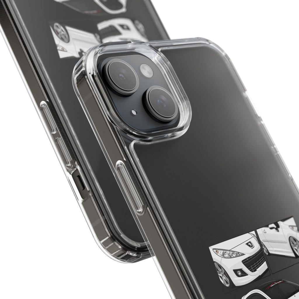 WHITE PEUGEOT 207 PHONE CASES