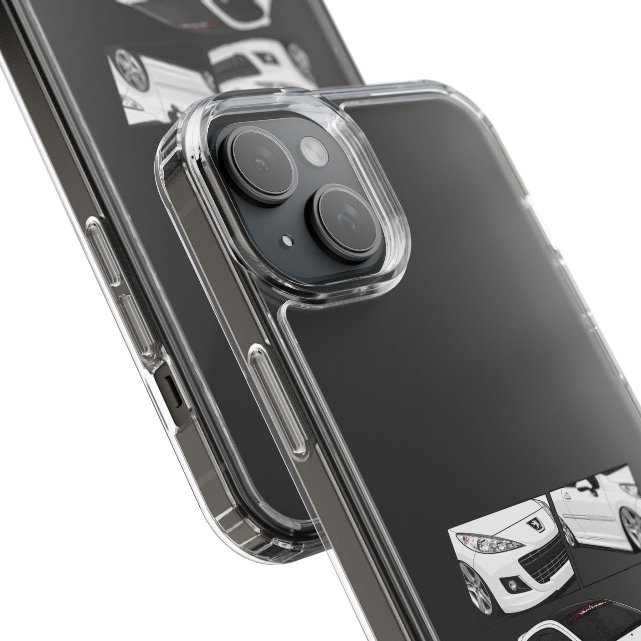 WHITE PEUGEOT 207 PHONE CASES