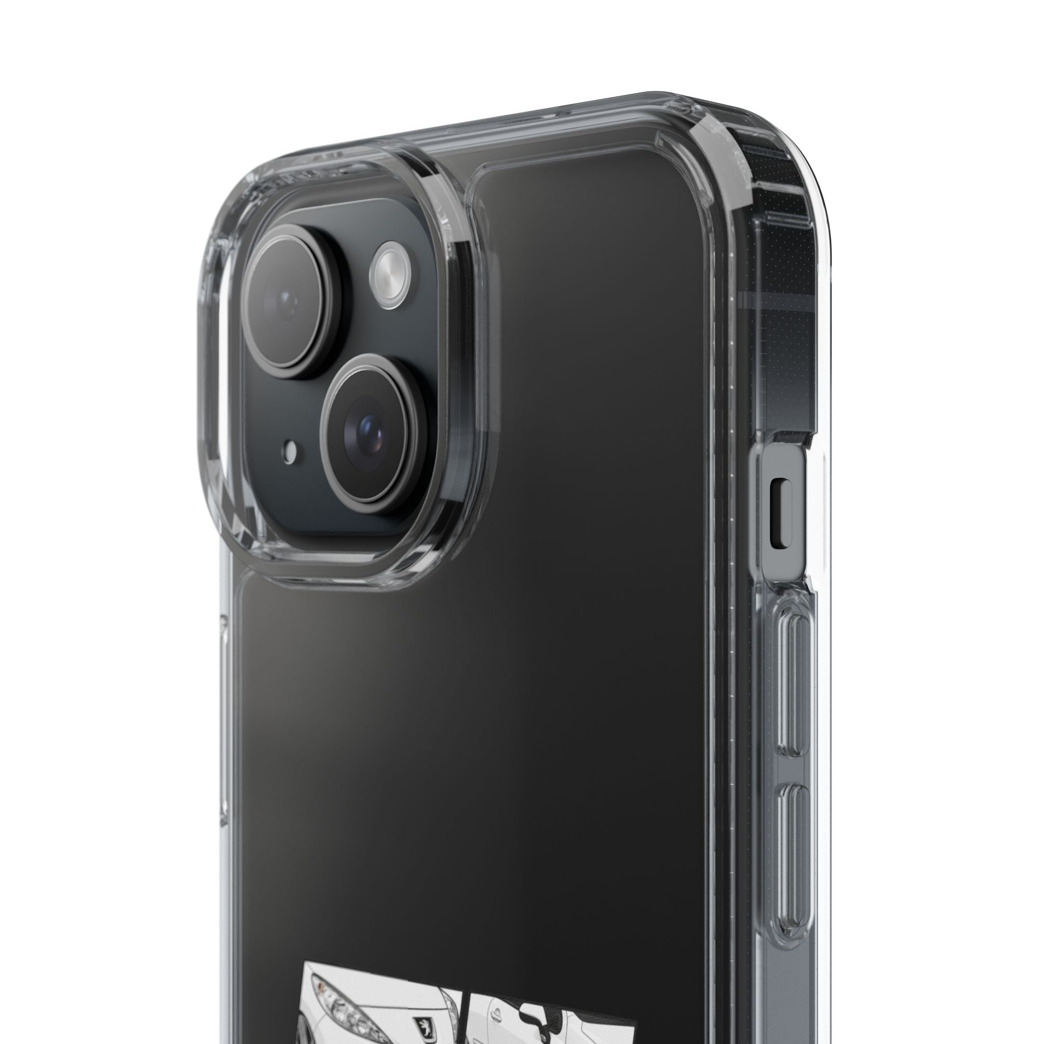 WHITE PEUGEOT 207 PHONE CASES
