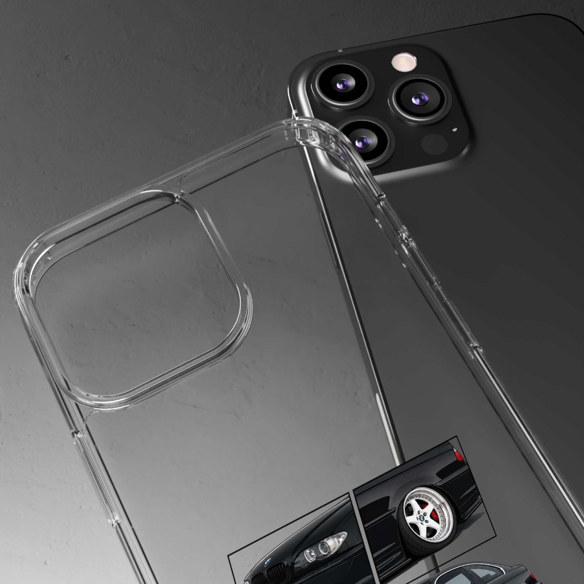 BLACK BMW E46 PHONED CASES