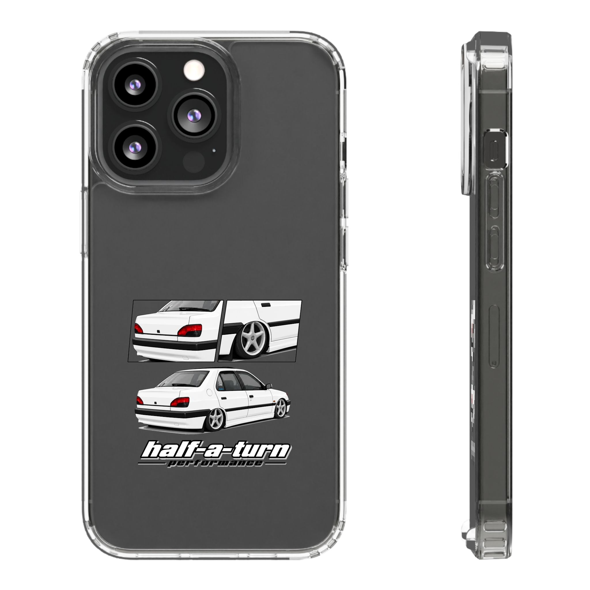 WHITE 306 SEDAN PHONE CASES