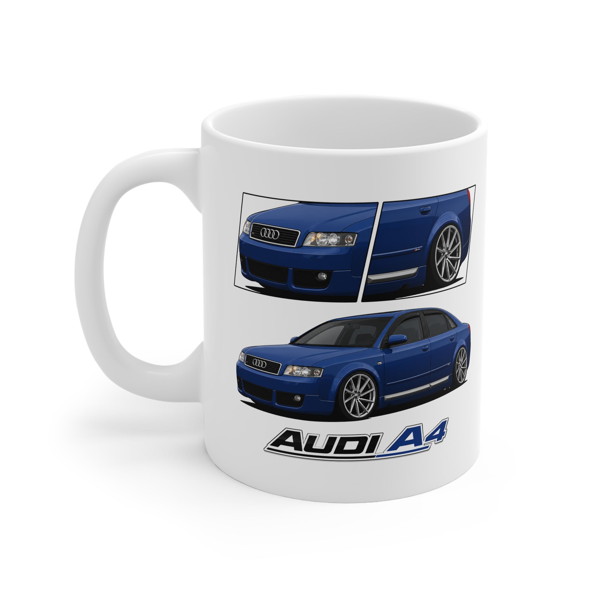 BLUE AUDI A4 MUG