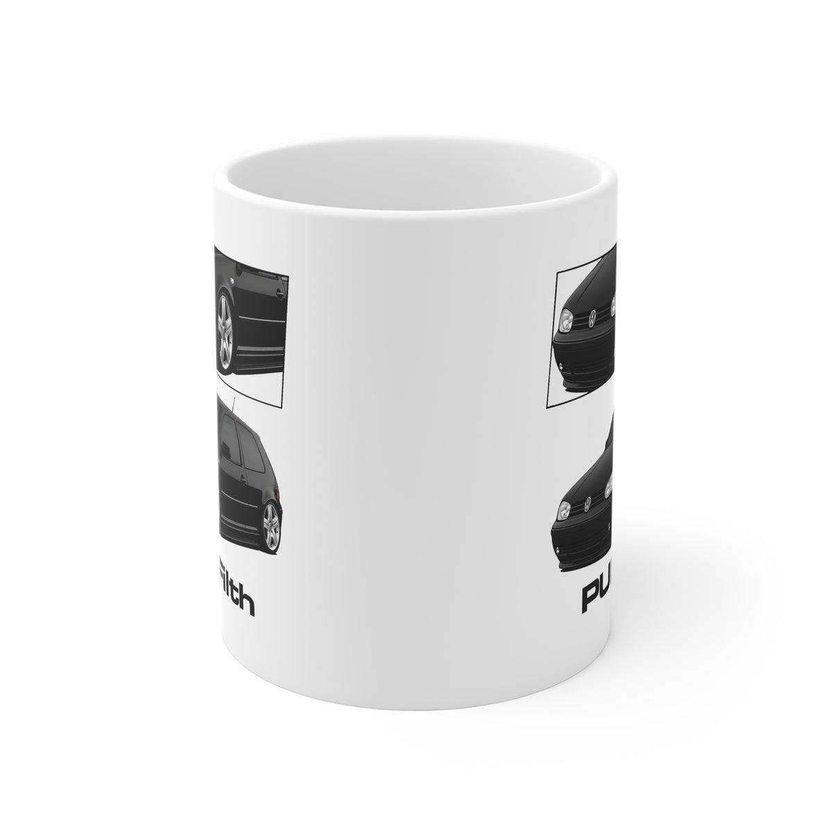 BLACK VW MK4 GOLF MUG