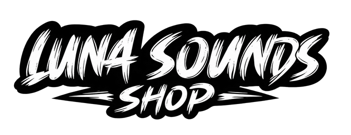 Luna Sounds Shop brush lettering logo